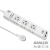 【SANLUX台灣三洋】超安全USB轉接延長電源線-6座單切(SYPW-X612A)