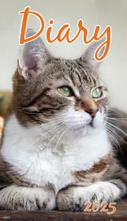2025 Diary Cat Pocket Month to View Bartel DI501