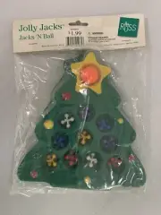 Vintage RUSS Jolly Jacks Christmas Tree Plastic Jax'nBall Game Stocking Gift NOS