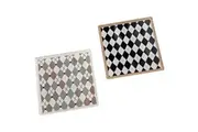2PCS Acrylic Insulation Pad Coaster Cup Pad Candle Stand Decoration Gingham Checkerboard Pattern