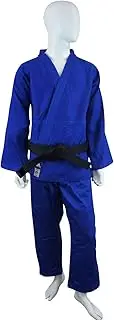 Adidas Combat Sports Adidas Combat Sports Judo Wear Champion II Blue IJF J-IJFB 2.4 inches (6 cm) LOGO Blue Judo Gi 185 IJF-B 185