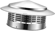 Generic Round Chimney Rain Cap Chimney Flue Cover Rainproof with Screen Roof Rain Guard Exhaust Vent Lid for Outdoor Heating Winter, Style D