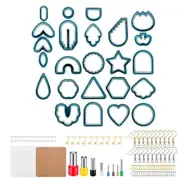 142pcs Plastic Cutting Polymer Clay Jewellery Earring Cutter Tool Kit Findings