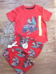 BABY BOY'S CHRISTMAS T-SHIRT & SHORTS SIZE 2