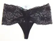 JOSIE NATORI LACES BLACK TANGAS sz M NEW 100% AUTHENTIC