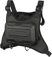 Running Chest Bag, Hard Shell Pack, 9.45 in Outdoor Sports Utility, Phone Holder Vest, Men's Fitness Gear for Comfort Design, Lightweight Accessory, Jogging, Workout Storage, Black, Se référer au