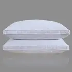 Three Geese Pack of 2 White Goose Feather Bed Pillows King Size - Soft 600 Threa
