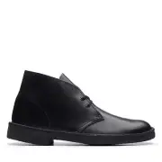 [26144225] MENS CLARKS DESERT BOOT - POLISHED BLACK
