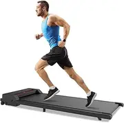 Cobuy Walking Pad Treadmill, Under Desk Treadmill w/LED Display for Home Office, Electric Treadmill Walking Jogging Machine