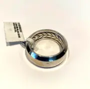 David Yurman NEW Mens 8.5mm Bevel Edged Band Ring in Sterling Silver Size 11 NWT
