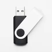100 Pack Black 4GB USB Flash Drives USB 2.0 Swivel Design Flash Drive for Data Storage Wholesale Bulk (Black, 4GB)