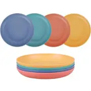 LuckyZone 7.8 Inches Unbreakable Wheat Straw Plates - Lightweight & Reusable ...