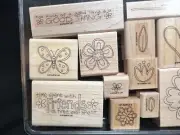 Stampin Up’ - 2008 - “Time Well Spent" 12 piece rubber stamp kit *RETIRED*