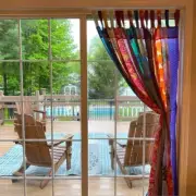 Curtain Door Old Silk Sari Fabric HandmadeWindow Decor Up cycled Curtain Home