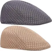 [LIFKOME] Fashionable Summer 2pcs Women's Men's Mesh Beret Peaked Caps Breathable Fade-Resistant