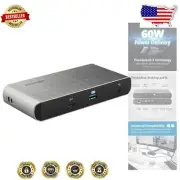 Sleek SD5550T Dock for Thunderbolt 3 & USB-C - 60W Power Delivery for Mac & PC
