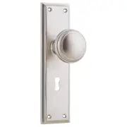 Milton Knob Lock Set, Satin Nickel
