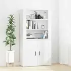 vidaXL Highboard White Engineered Wood STP