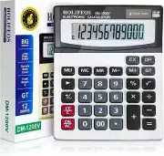 Calculator, 12-Digit Large LCD Display Calculators Desktop, Big Button Desk Calc