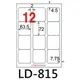 【1768購物網】LD-815-W-B 龍德(12格) 白色三用貼紙 - 1000張/箱 (LONGDER)