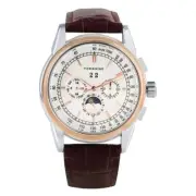 Top Brand FORSINING Leather Band Men Pilot Automatic Mechanical Wrist Watch Gift