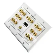 AV Wall Plate HDMI & 7.1 Speaker Cable Wall Plate for Surround Sound Speakers