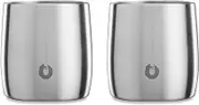 SNOWFOX Premium Vacuum Insulated Stainless Steel Whiskey Rocks Glass, Set of 2, Old Fashioned, Whiskey, Lowball Glasses, Elegant Home Bartending, Beverages & Cocktails Stay Cold