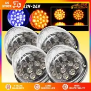 4x Amber Blue watermelon glass lens light incandescent bulb flush mount 2 wire F