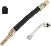 X AUTOHAUX 1set 90 Degree Copper Tire Valve Extension with Durable Plastic 140mm Tyre Valve Stem Extender for Car Motorcycle RV Truck Bike