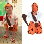 Halloween Kids Toddler Caveman Costume Halloween Dog Bones Historical Caveboys