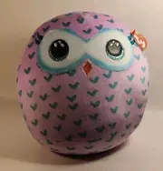 2021 TY Squish-a-Boos WINKS the Owl Cushion Pillow (Small Size 10") MWMTS
