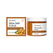 high quality Turmeric Body Scrub, Glow Salt Scrub, 114g Natural Exfoliating Body Scrub, Prevents Razor Bumps & Brightens Skin, Suitable for All Ski...