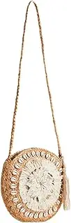 [Desigual] Women's BOLS_Tulum Rounded Across Body Bag, White, One Size, White, One Size