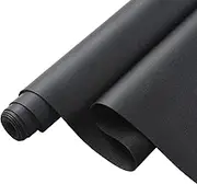 Picheng Smooth Solid Color Faux Leather Sheets 13.8"X53"(35cmX135cm),Soft Faux Leather Roll Very Suitable for Making Crafts,Leather Earrings, Bows,Sewing DIY Projects (Black)