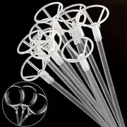 Big Balloon Sticks with Cups, 25 Packs 16 inch long Clear Bobo Balloon Stick Holder for Large Balloons Mylar Balloons Foil Balloons Latex Balloons