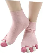 [BESTYASH] Five Finger Toe Socks Women's Soft Cotton Tube Socks for Casual Wear and
