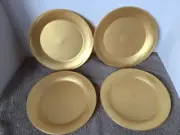 Tupperware Gold Plates 8” Set of Four 4717 NEW