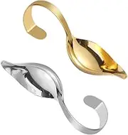 BEBEMOKO Hotel Grade Stainless Steel Sauce Spoons 2pcs Set Polished Finish for Home and Commercial Use