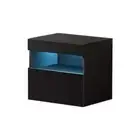 Nightstand Bedside Tables Rgb Led High Gloss