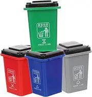 Ciieeo 4pcs Mini Trash Can Dump Truck Bin Car Basket Trash Truck Accessories for Garbage Truck Garbage Cans Office Trash Can Girly Plastic