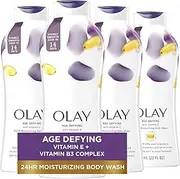 Olay Age Defying with Vitamin E Body Wash, 22 oz, (4 Count)