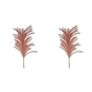 2x Belle Wheat Grass Dried Foliage Artificial Plant Indoor Home Decor 1.1m Pink