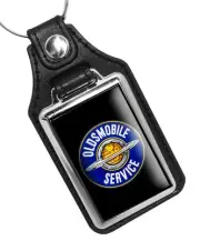 Compatible w 1940's Oldsmobile Service Sign Emblem Design Key Chain