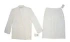 Vintage Evan Picone Cream Double Breasted Blazer A-Line Wool Skirt Suit Women 12