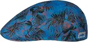[Stetson] Texas Vilco Sustainable Flat Cap - Multicoloured Hat - Trendy Linen Cap with Palm Print - Made in The EU - Unisex - Spring/Summer