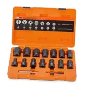 Lug Nut Removal Tool, 16 Pieces Lug Nut Extractor Set 1/2 Inch Drive, Locking
