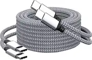 tunghey 2Pack USB C to USB C Charger Cable 60W Type C Charging Cable Cord Fast Charging USBC to USBC Cable for S23 S22 S21 Note 20 Ultra, IP-ad Pro 12.9 Air Mini Ma-cBook Air (1.5M)