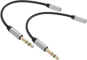2pcs Audio Conversion Cable Headphone Jack Extension Cable Headphone Extension Cord Audio Jack Extender Cord Extender Zinc Alloy