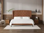My Style Winged Headboard & Slimline Base - Super King / Gingerbread / Slimline Base
