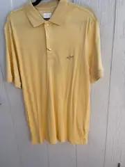 Greg Norman Men's Golf Polo shirt, Small yellow NWT